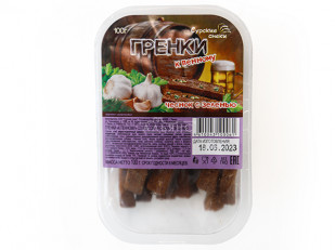 Сом стейк х/к: Сурские гренки Чеснок с зеленью (100 гр)